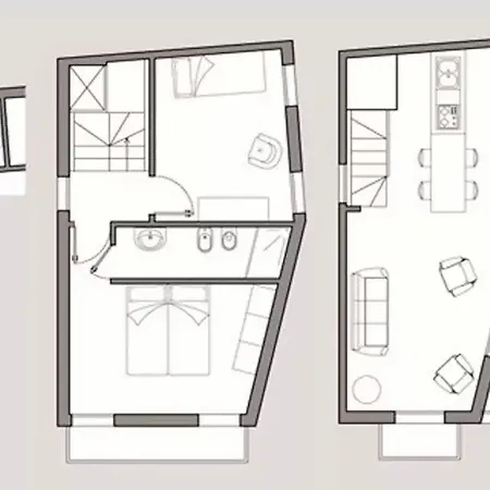 公寓 Modern With Terrace *
